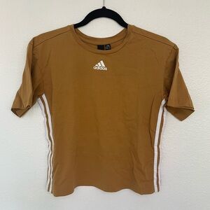 Adidas Tan Tee with White Accents